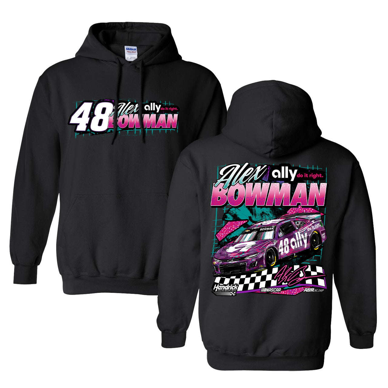 Exclusive Design! 2024 Alex Bowman Cup Series Hoodie - Black