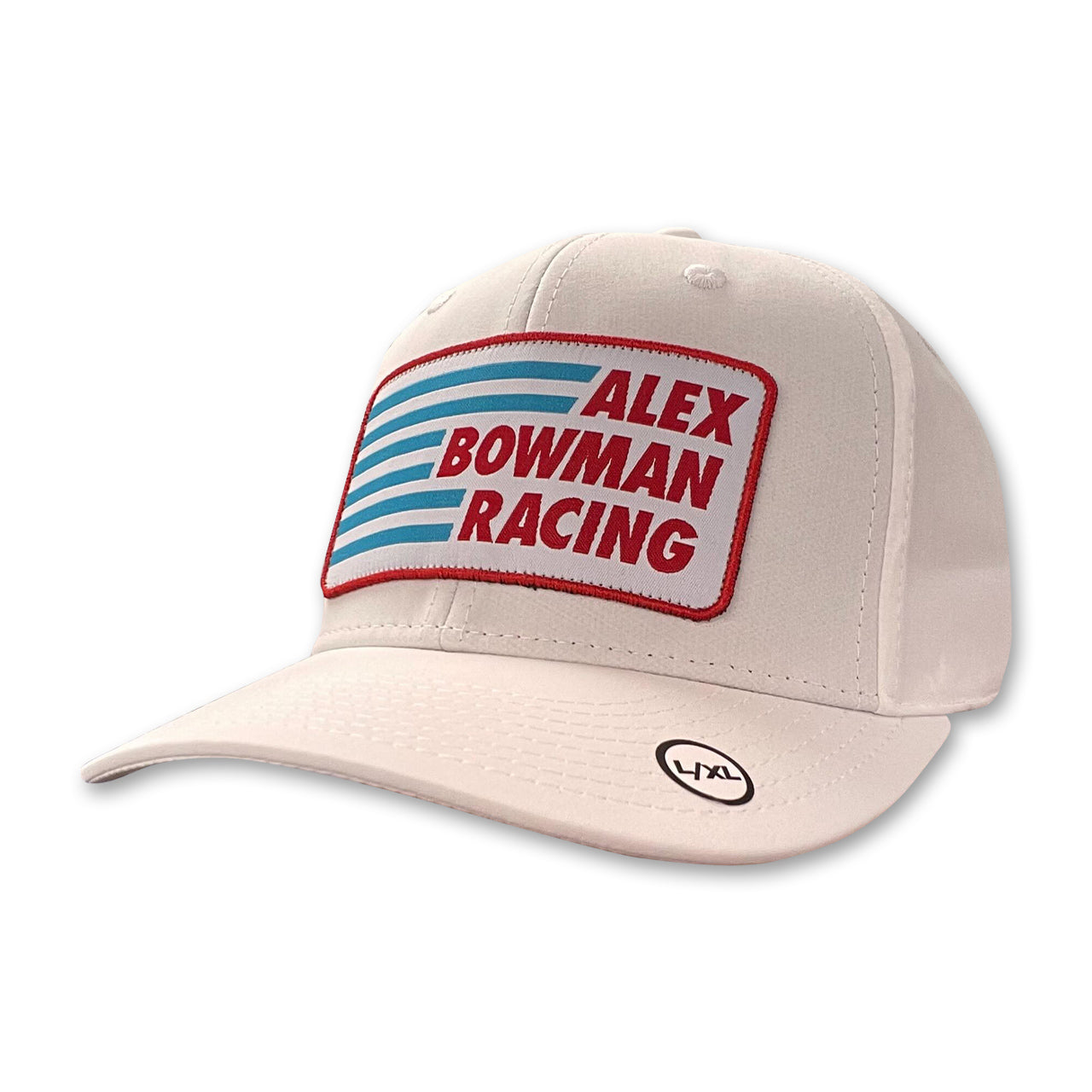 ABR Striped Patch Fitted Hat - White/White