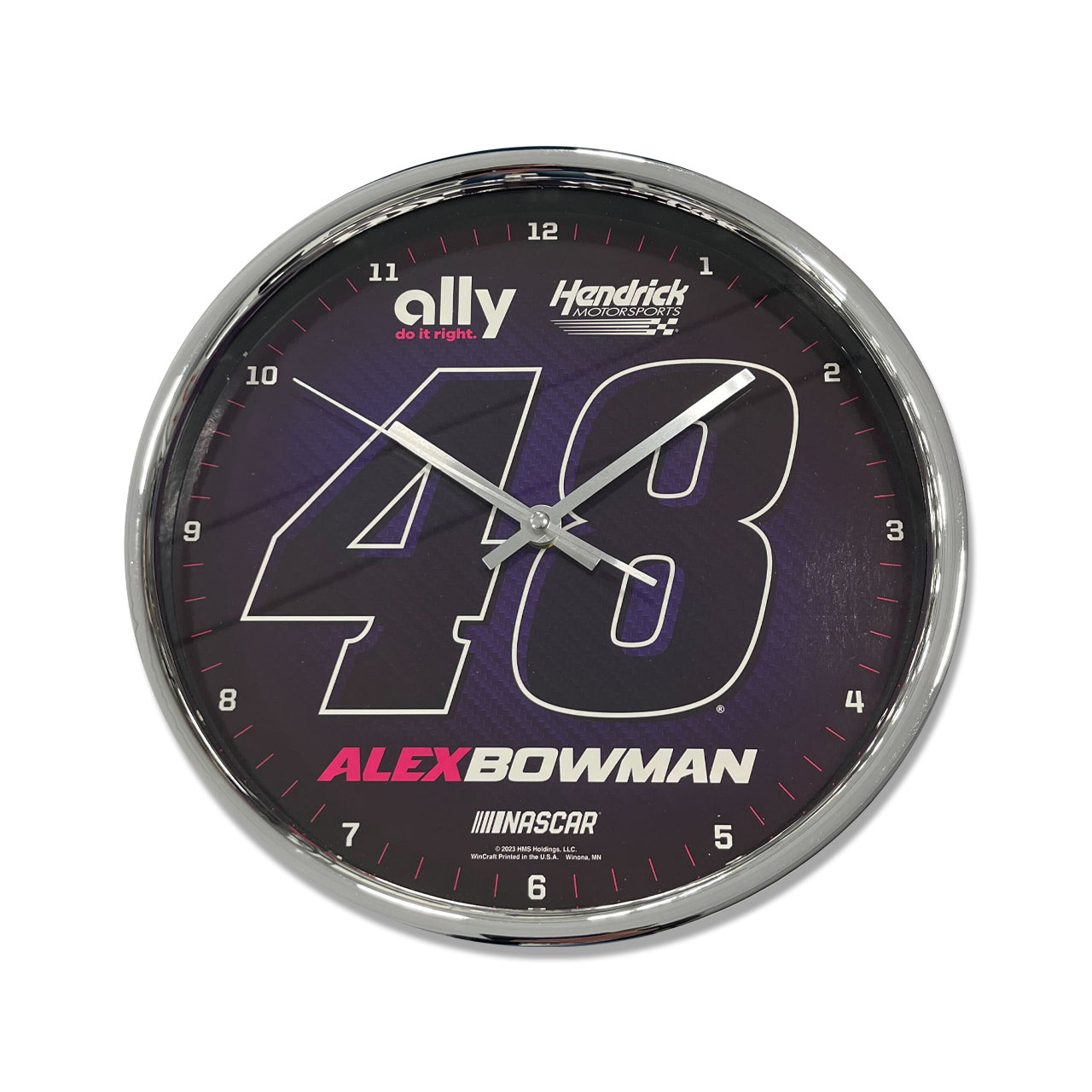 Alex Bowman No. 48 Chrome Clock