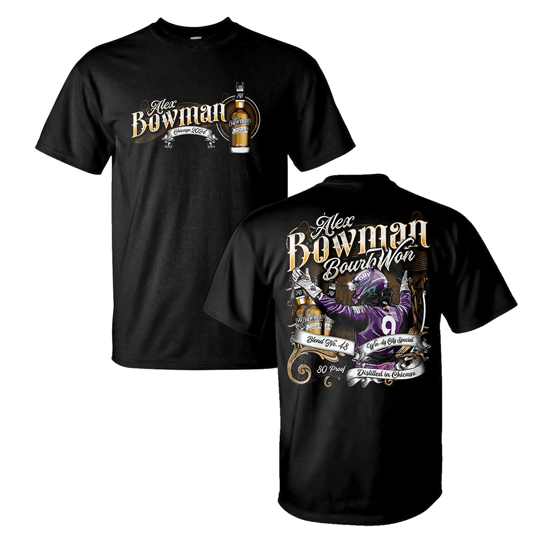 Exclusive Design! Alex Bowman Chicago Win T-Shirt - Black