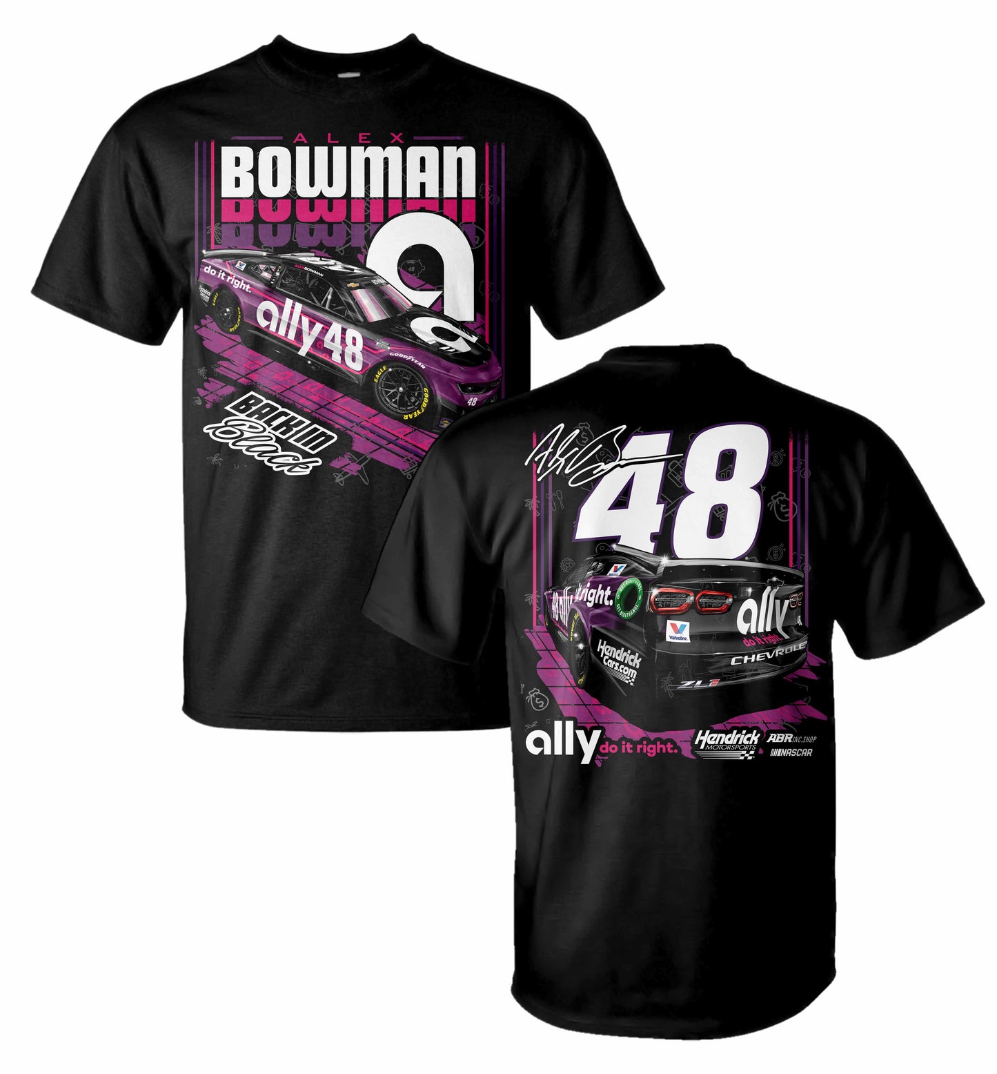 2025 Alex Bowman Cup Series T-Shirt - Black