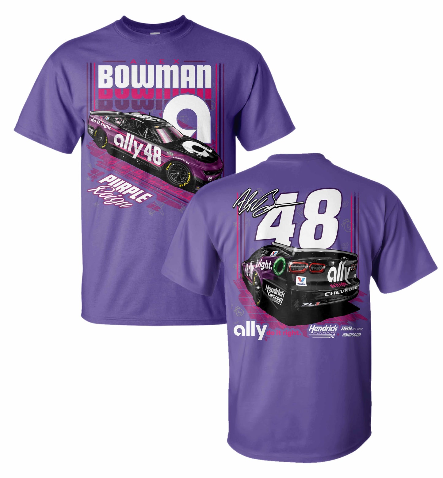 2025 Alex Bowman Cup Series T-Shirt - Purple