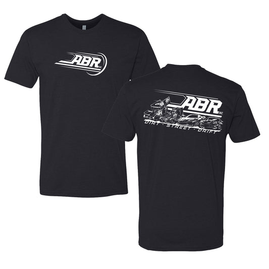 Dirt Street Drift Outline T-Shirt - Black
