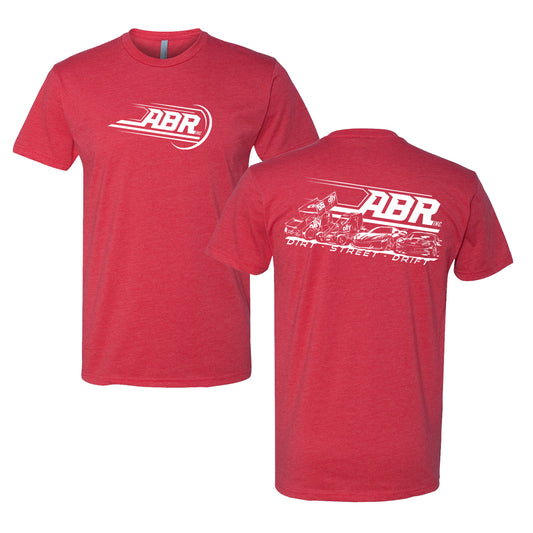 Dirt Street Drift Outline T-Shirt - Red