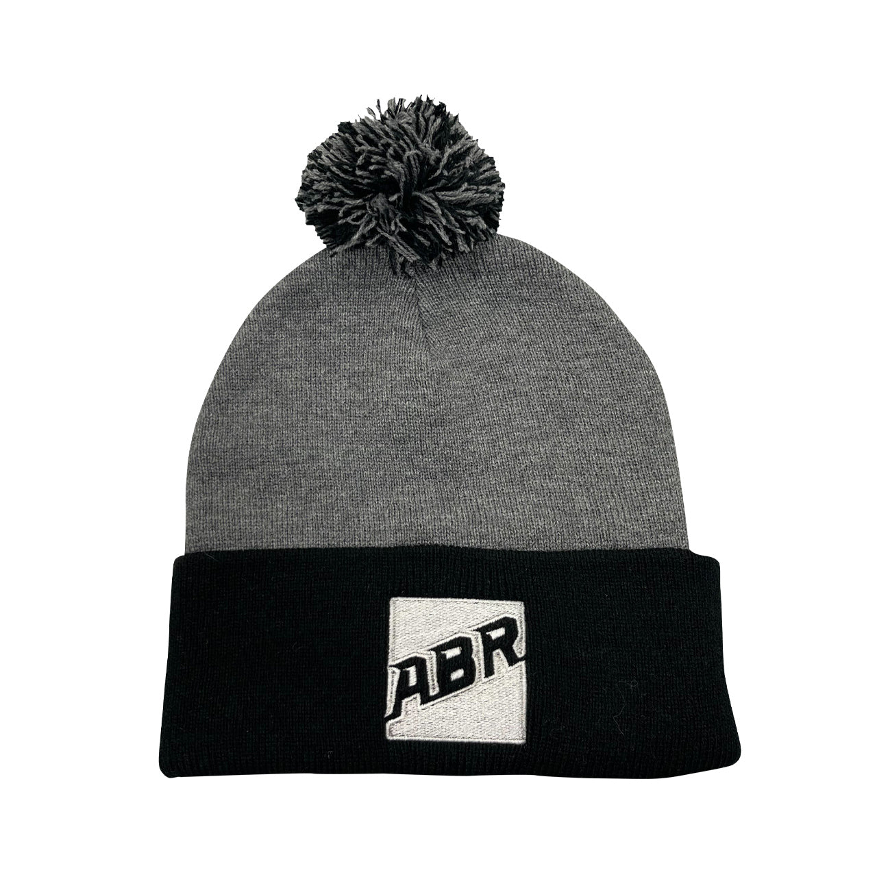 ABR Knit Pom-Pom Beanie - Grey/Black