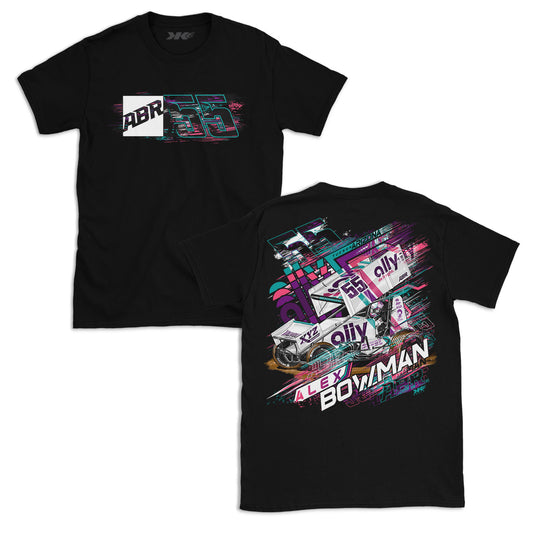 2022 (White Car) Alex Bowman Sprint Car T-Shirt - Black
