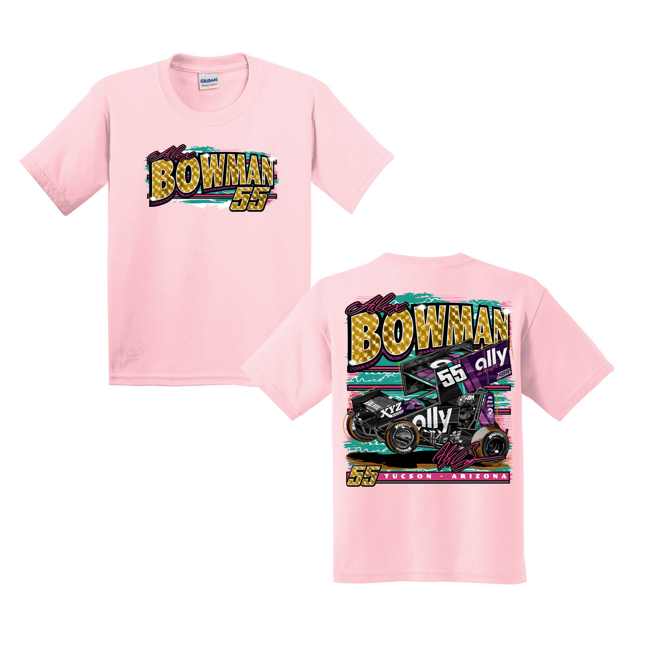 Youth Alex Bowman High Roller T-Shirt - Pink